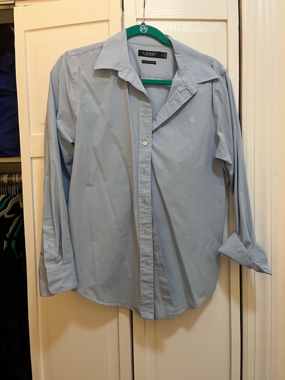 Lauren Ralph Lauren Pale Blue Women's Button-Down Shirt